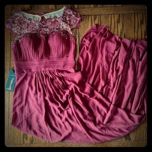 NWT Ever Pretty Long Burgundy Formal Gown 8